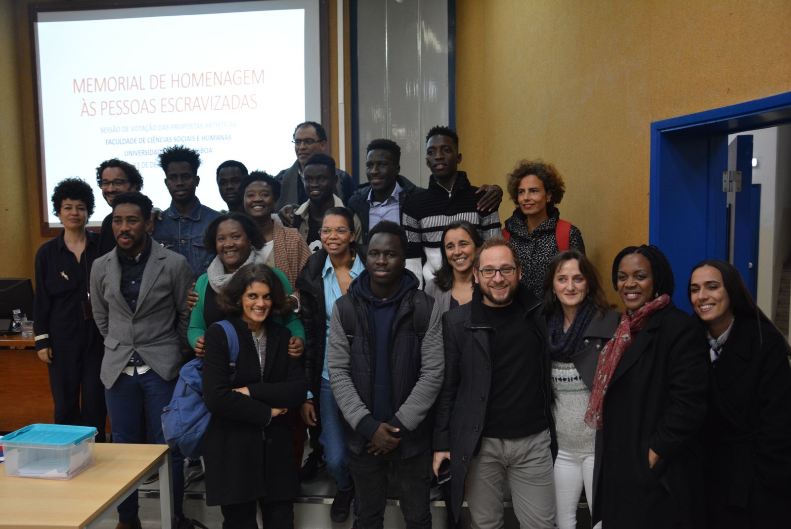 Sessão de apresentação das propostas e votação Faculdade de Ciências Sociais e Humanas da Universidade Nova de Lisboa, 13/12/2019. @ Djass - Associação de Afrodescendentes