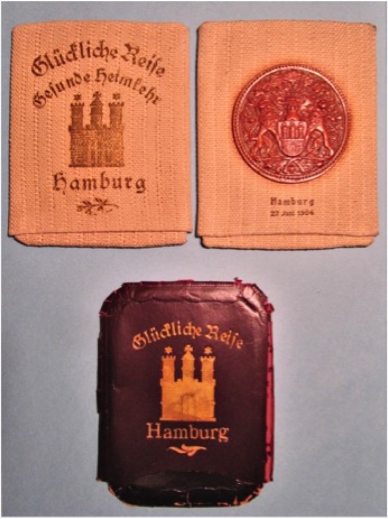 Drei „Cigarrentaschen”. Quelle: © Der Weltspiegel, 08. Januar 1905, Nr. 3, S. 2; zitiert nach Staatsarchiv Hamburg: 111-1 Senat (12. Jhd. – 20. Jhd.), Nr. 47053. Foto: Jan Kawlath 2019