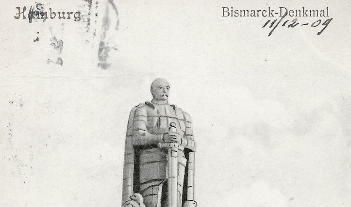 Bismarck-Denkmal 1909. Diese Postkarte mit dem Hamburger Bismarckdenkmal wurde 1909 verschickt. Bildrechte: Gemeinfrei